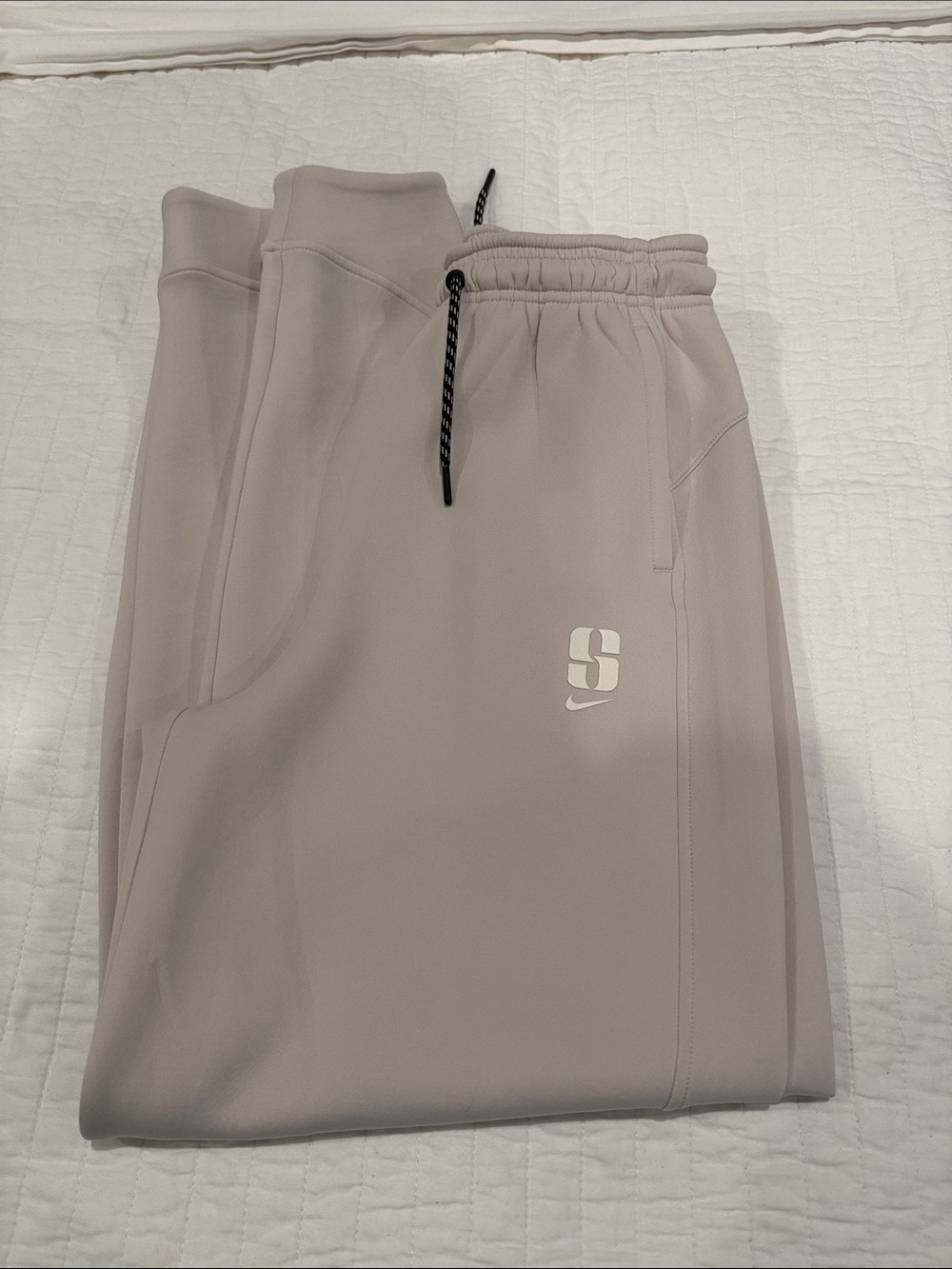 Nike Men’s Sabrina Light Taupe Jogger Pants with Swoosh Accent--Sabrina